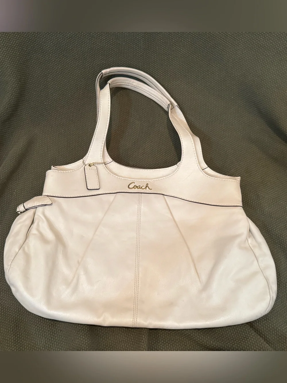 Coach Lexi F18829 White Leather Large Satchel Shoulder Bag